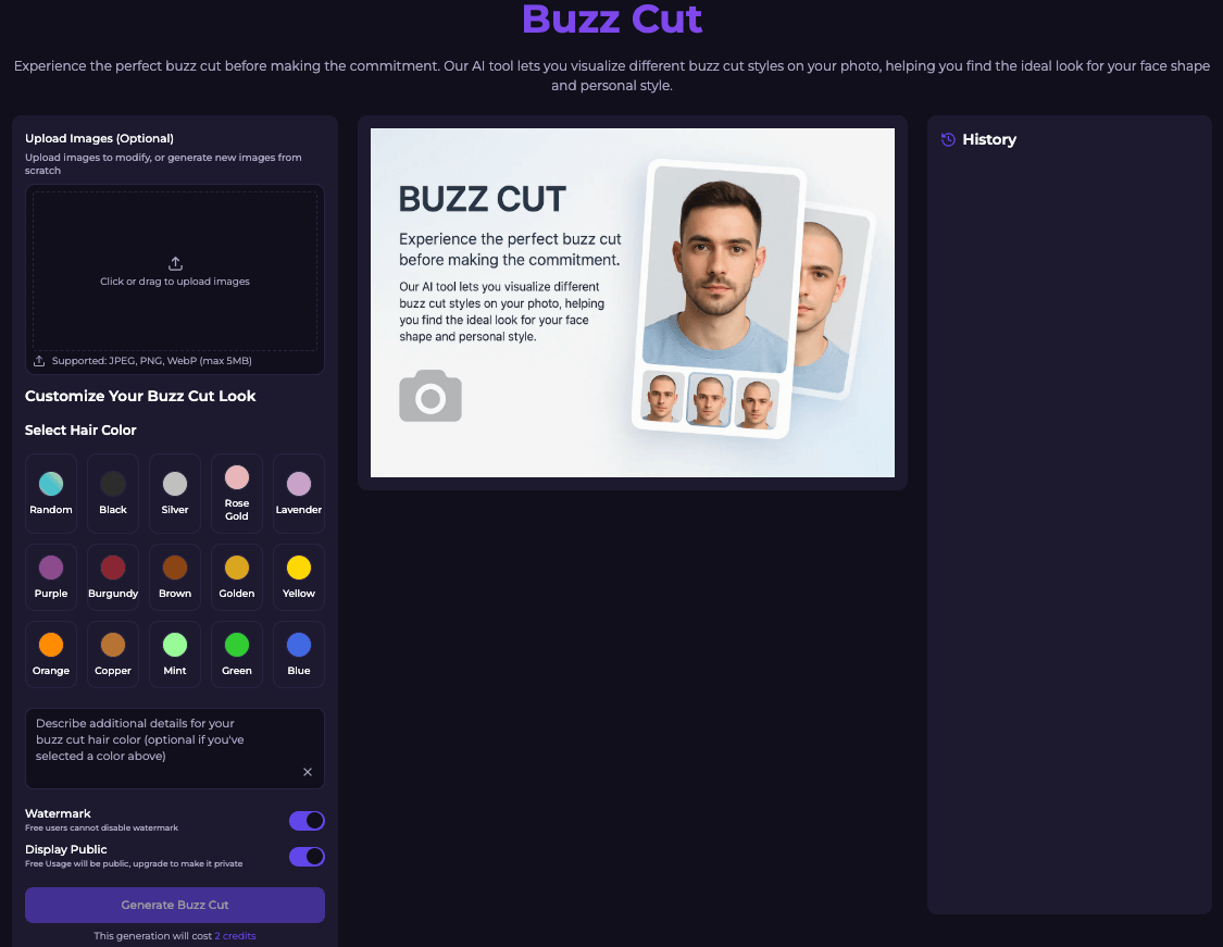 AI Buzz Cut Transformation Overview